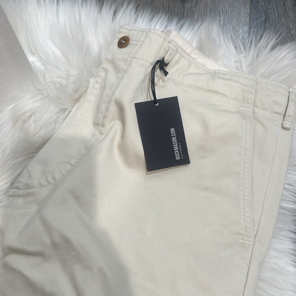 Buck Mason Cream Straight-Leg Chinos - Picture 5 of 11